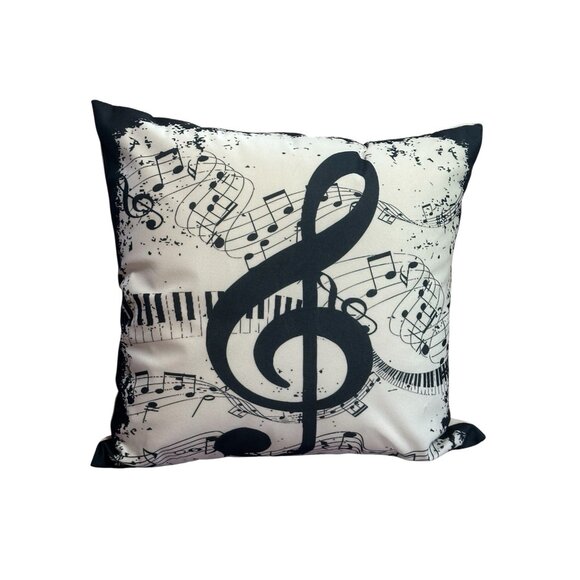 NEW novelty throw pillow 18x18 inches pillowcase & insert included music - Picture 1 of 2